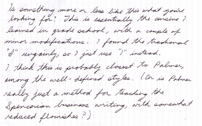 cursive example