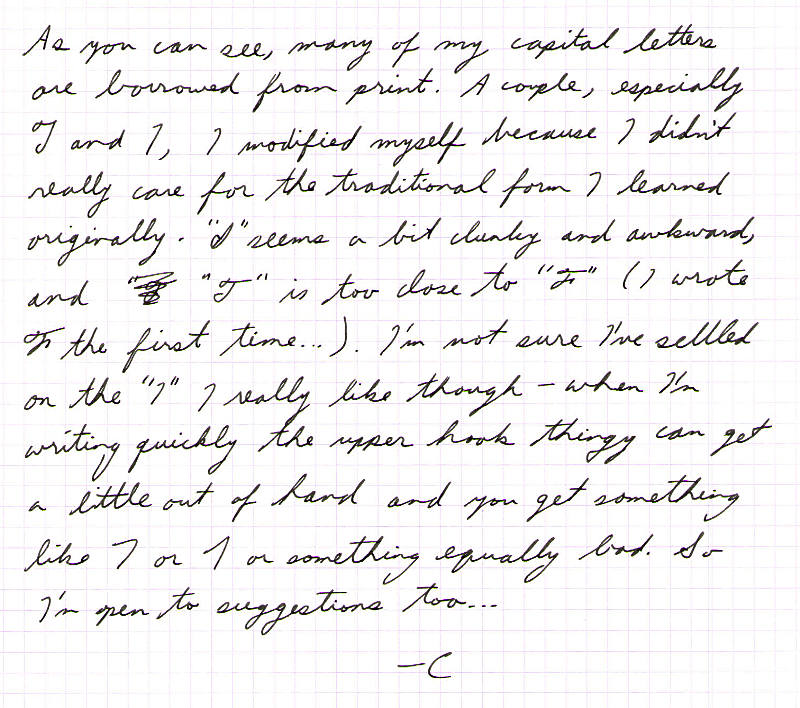 Advanced Cursive Letters